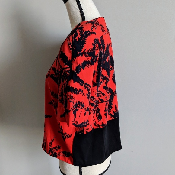 NWOT UK brand Whistles red and black blouse - Picture 5 of 8